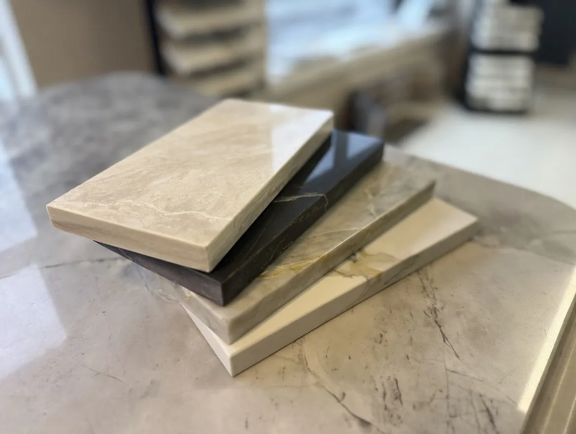 In2stone showroom displaying stone samples