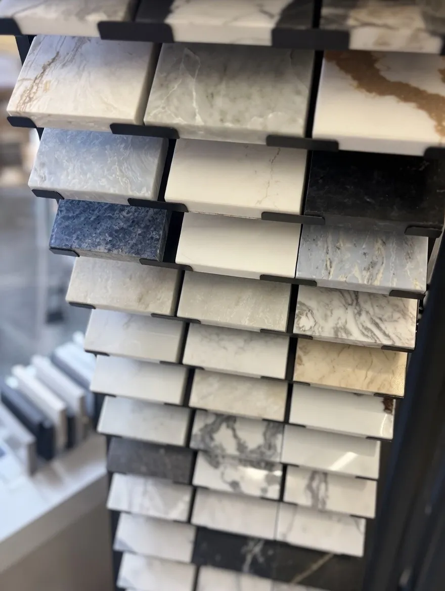 In2stone showroom stone worktop displays