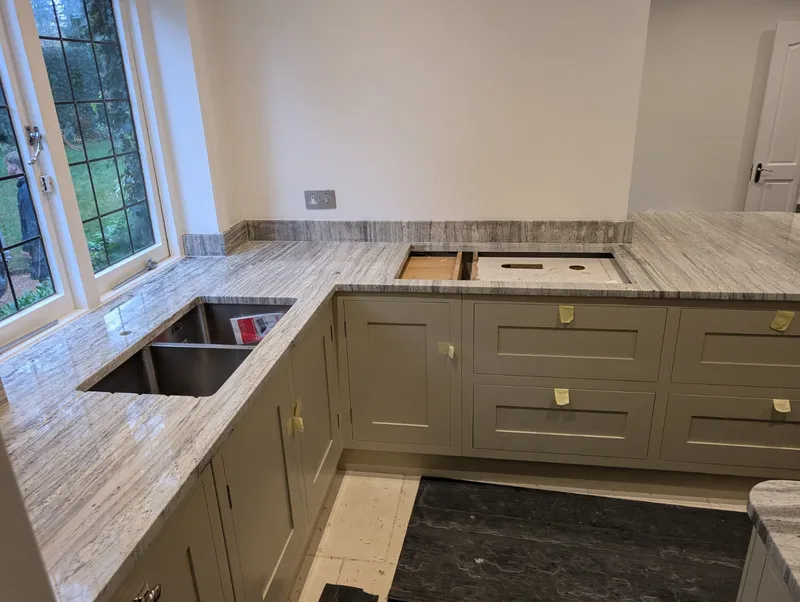 Valley White granite kitchen worktops