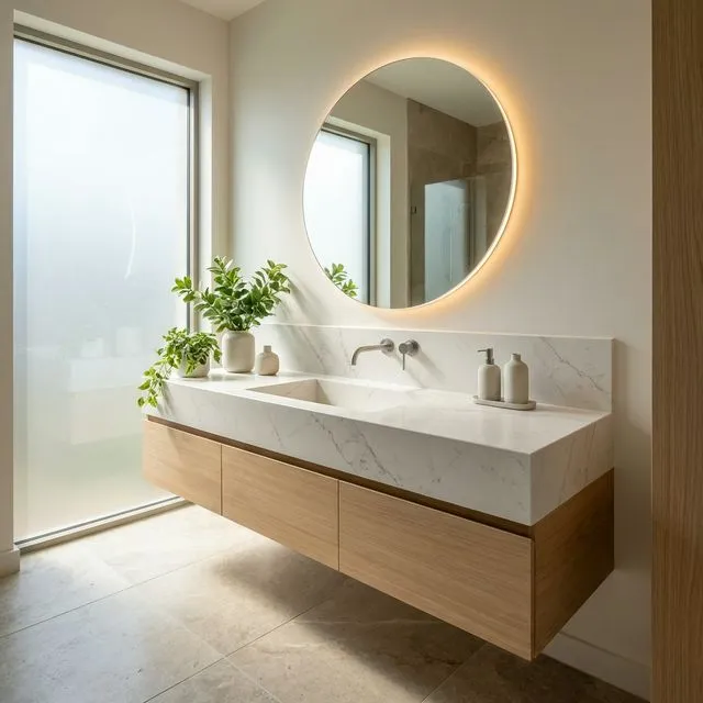 Sculpted Bathroom Basin
