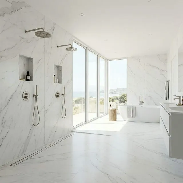 Bright Open-Plan Wet Room