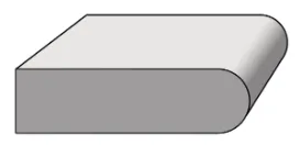 Bullnose edge profile cross-section