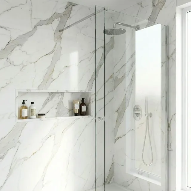 Bright Marble-Effect Panels