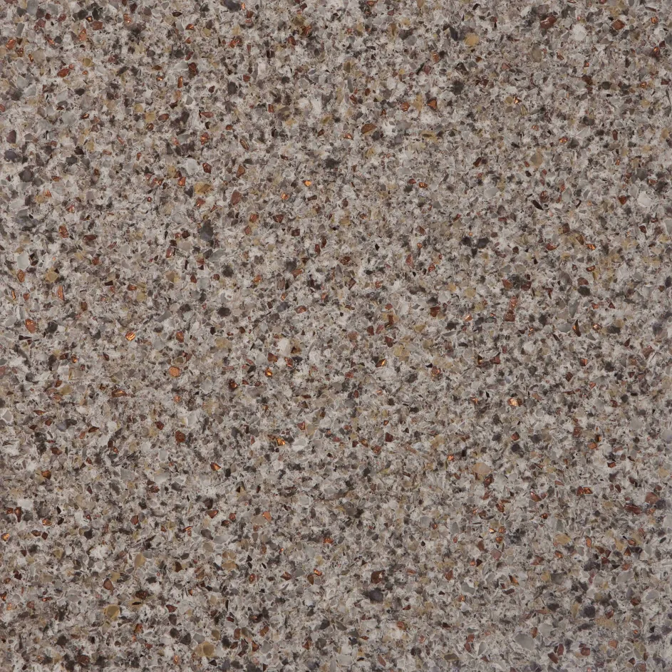 Metallic worktop surface