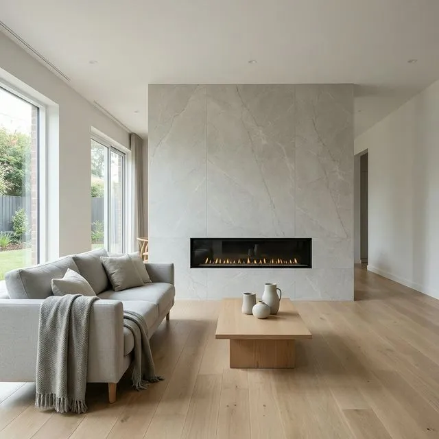 Stone-Clad Chimney Breast