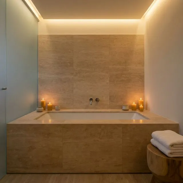 Warm Natural Stone Spa Bath