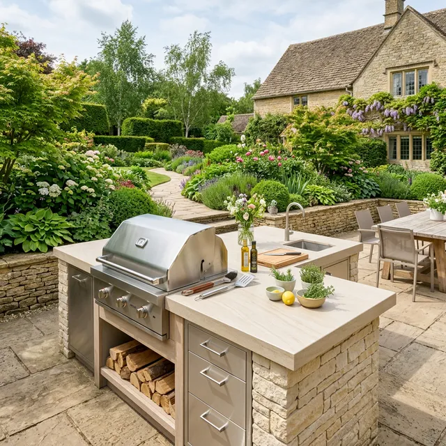 Coastal Porcelain BBQ Station