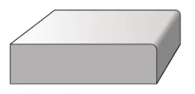 Pencil edge profile cross-section