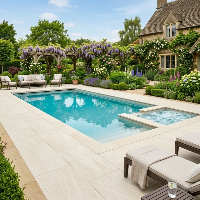 Porcelain Pool Terrace