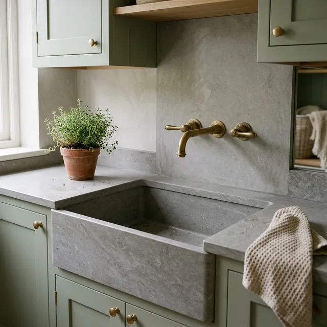 Integrated Stone Utility Sink